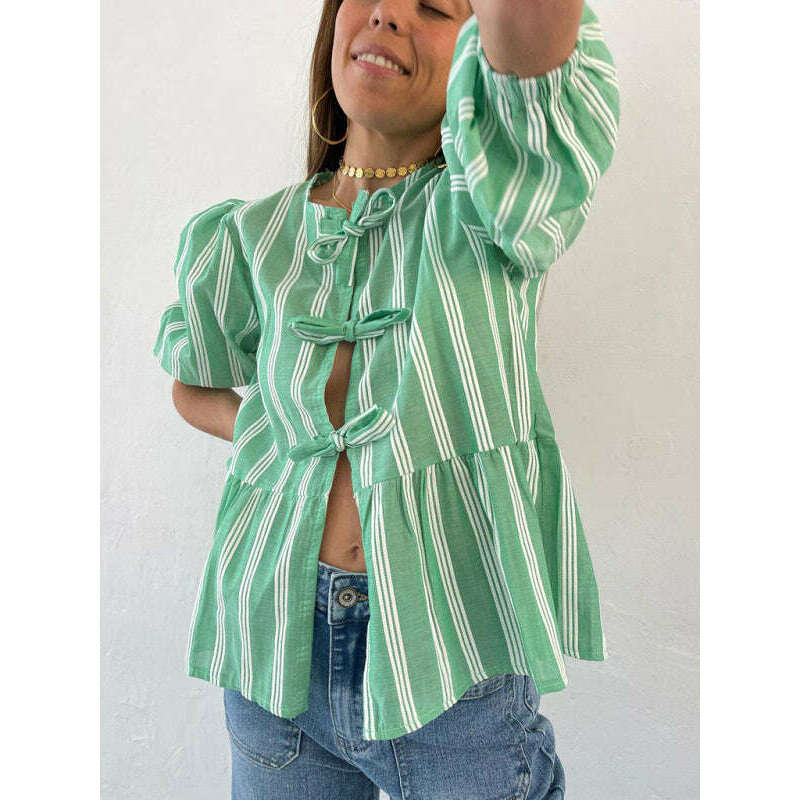 striped-lace-patchwork-mid-sleeve-shirtsmiling-maria---everything-for-women-34696081