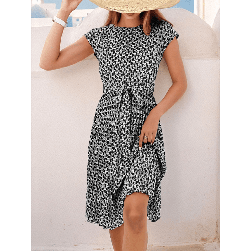elegant-short-sleeve-lace-up-pleated-midi-dress-–-full-print-spring-summersmiling-maria---everything-for-women-34644916