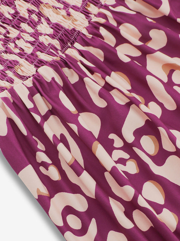 Elegant Floral Print Maxi Dress – Romantic Holiday Suspender Style