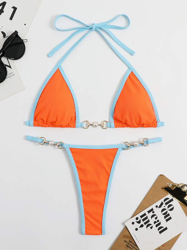 Solid Color Bikini Set – Sexy Fit, Moderate Stretch, Summer Ready