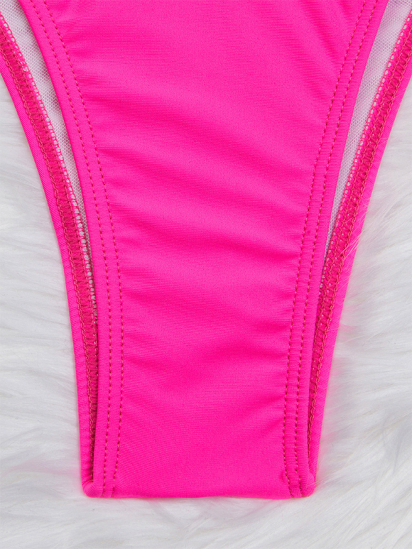 Solid Color Triangle Bikini – Sexy Tube Top with Drawstring Straps