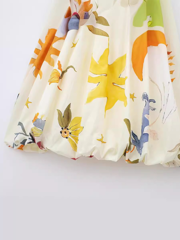 Floral Print Holiday Dress – Woven Romantic Style, Spring-Summer Ready