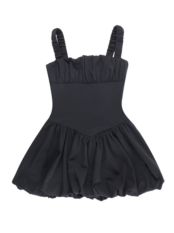 Puffy Suspender Dress – Elegant Spring Summer Style