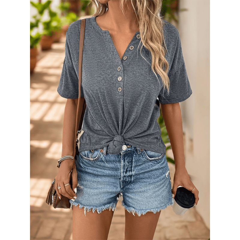 womens-dark-gray-v-neck-casual-knit-topsmiling-maria---everything-for-women-34696582
