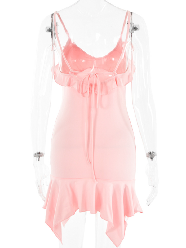 Sexy V-Neck Suspender Bodycon Dress
