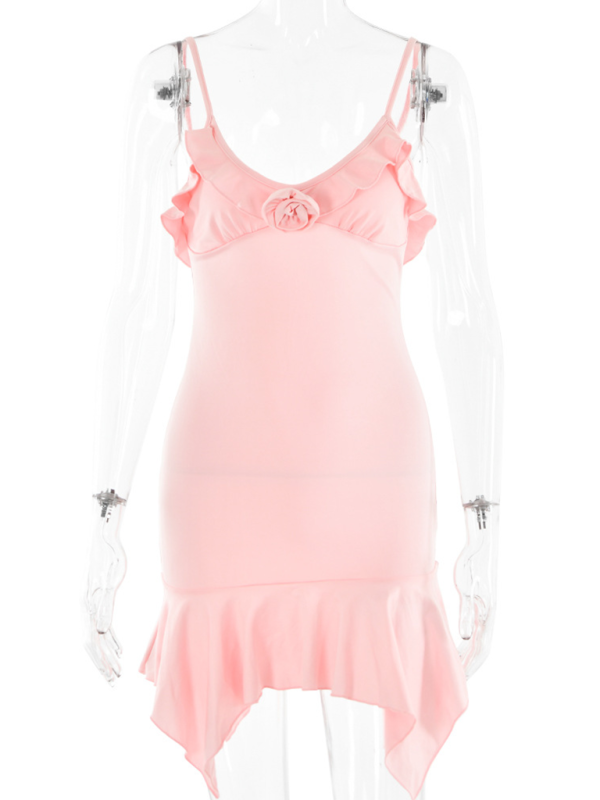 Sexy V-Neck Suspender Bodycon Dress