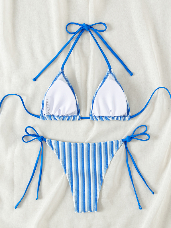 Halter Neck Bikini Set – Sexy Knit Swimsuit for Summer Beach Vacations