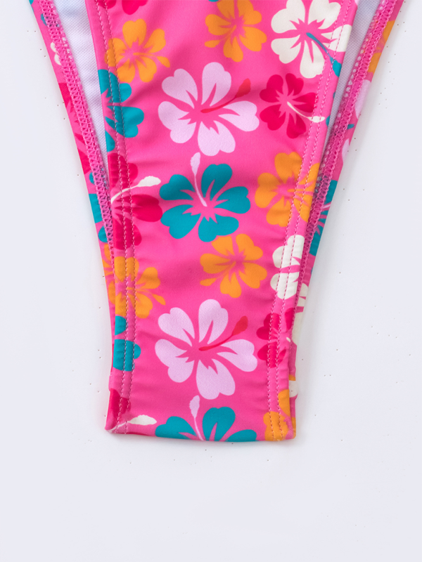 Triangle Printed Lace-Up Bikini – Sexy Fit, Moderate Stretch & Full Coverage