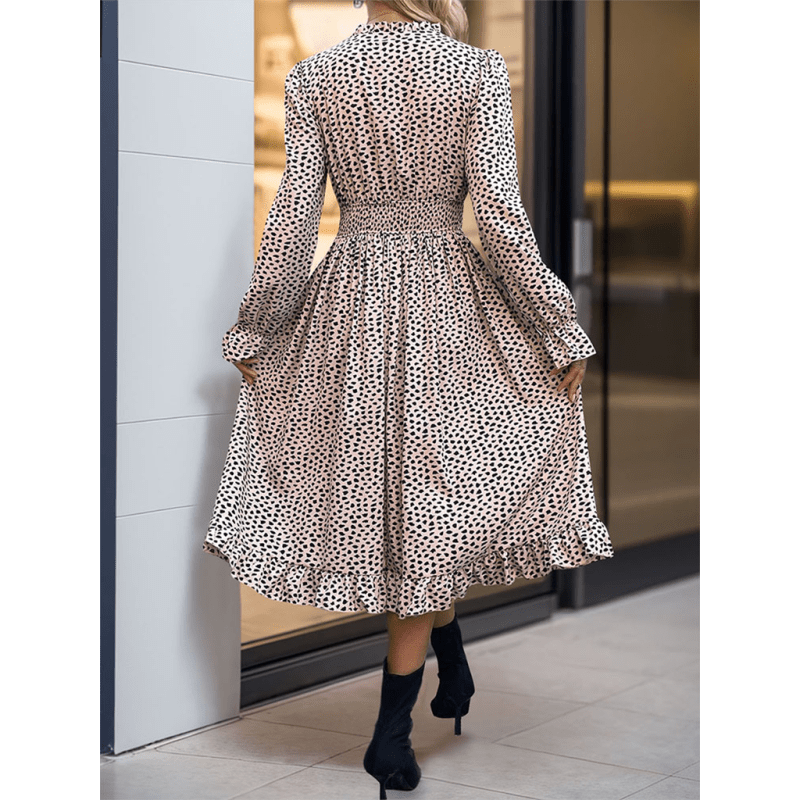 leopard-print-long-sleeve-dress-–-woven-fit-for-fall-winter-in-khakismiling-maria---everything-for-women-34654764