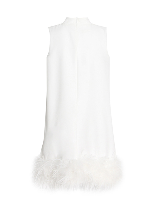 Minimalist Sleeveless Solid Color Woven Dress – Round Neck, Spring-Summer Style