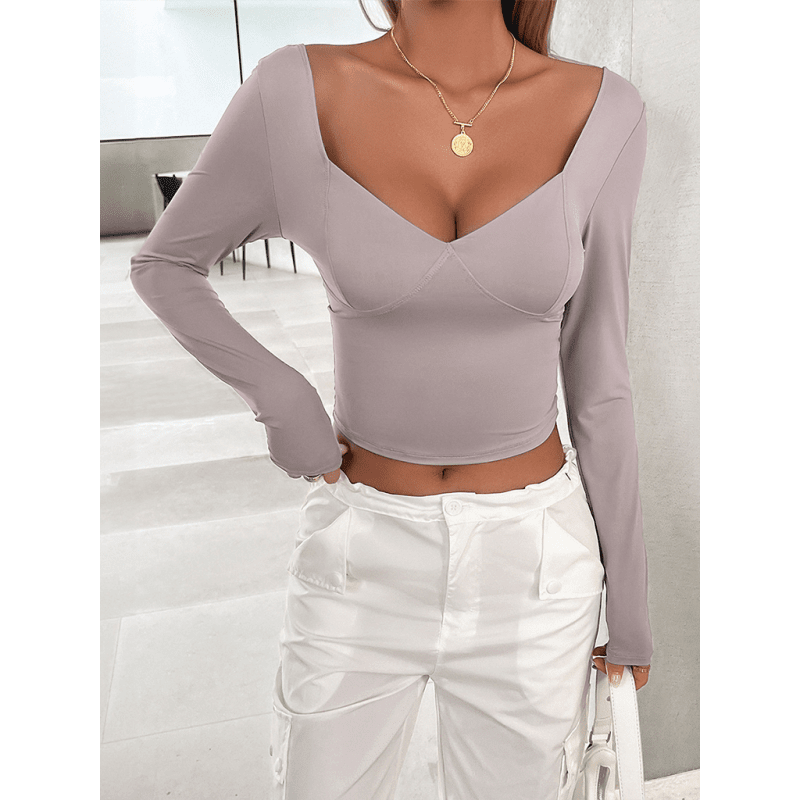 y2k-deep-v-neck-slim-long-sleeve-topsmiling-maria---everything-for-women-34697410