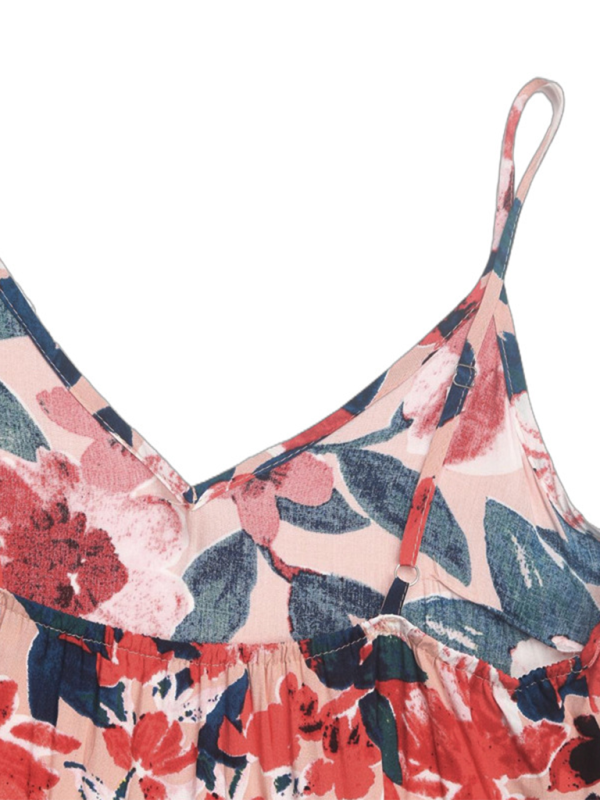 Women's Floral Holiday Slip Dress – Lightweight Rayon Vacation Sundress