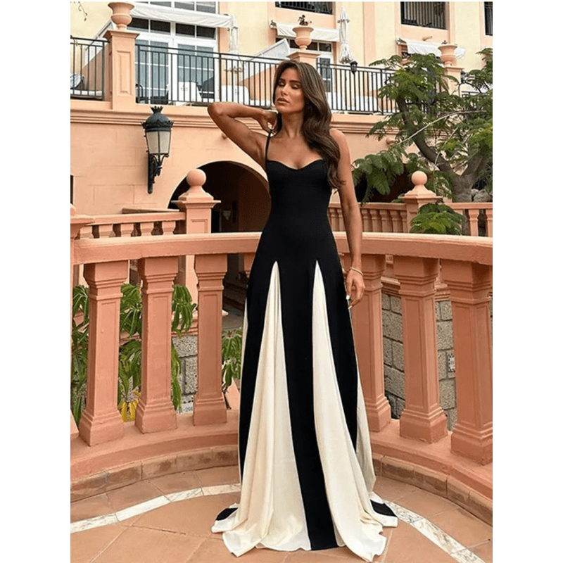 black-white-colorblock-suspender-dress-–-graceful-spring-summer-midismiling-maria---everything-for-women-34665143