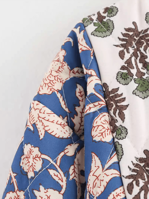 Chaqueta acolchada reversible estampada