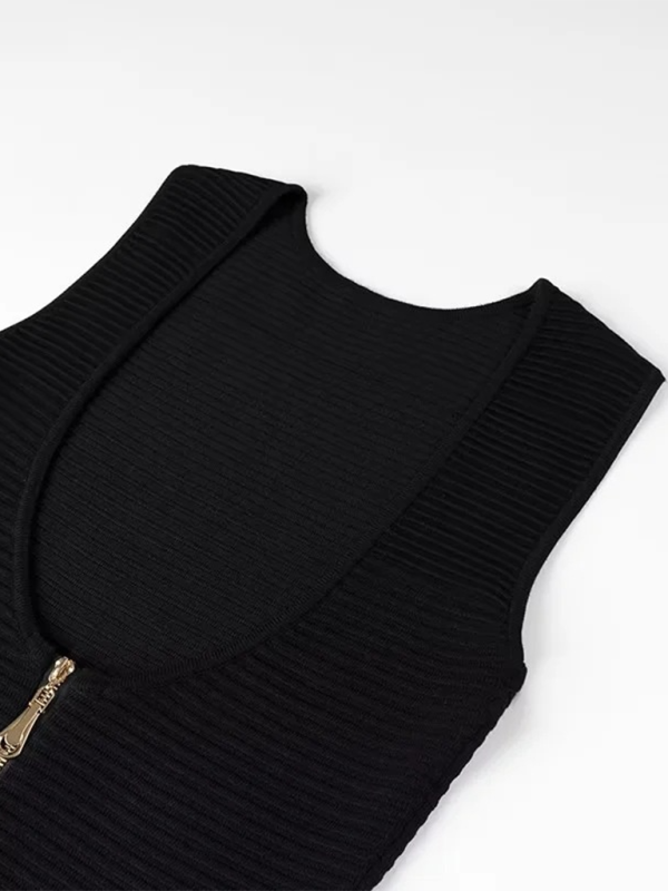 Tassel Backless Bodycon Zipper Dress