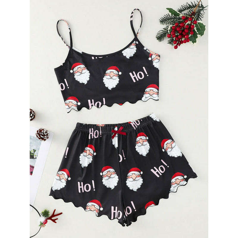 christmas-santa-claus-elk-print-sleeveless-shorts-simple-casual-two-piece-home-clothessmiling-maria---everything-for-women-34638070
