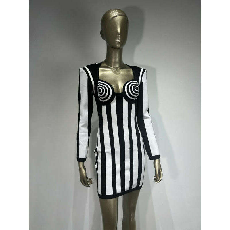black-white-striped-bandage-bodycon-party-dresssmiling-maria---everything-for-women-34682989