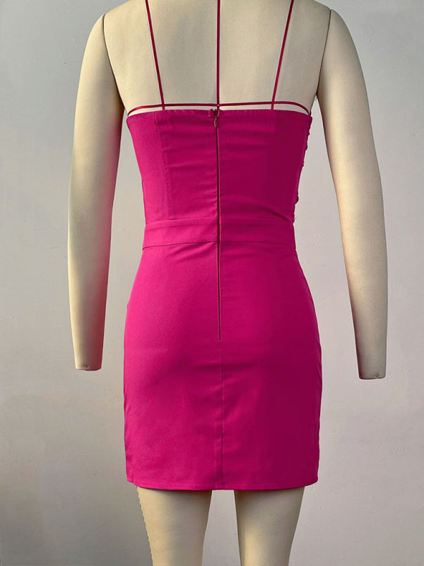 Backless Bow Bodycon Mini Dress