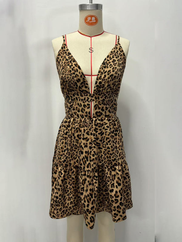 Backless Sleeveless Vacation Dress – Elegant Suspender Style for Summer