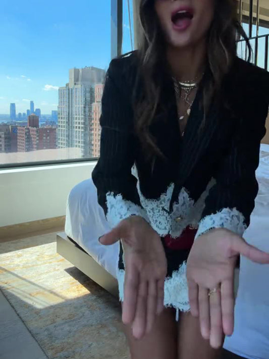 Chic Patchwork Suit – Smiling Maria