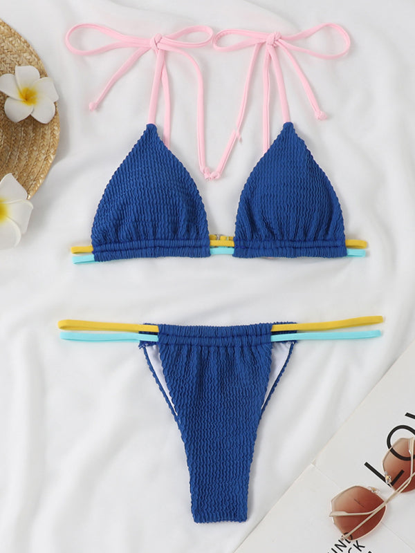 Colorful Multi-String Thong Bikini – Sexy Two-Piece Swimsuit