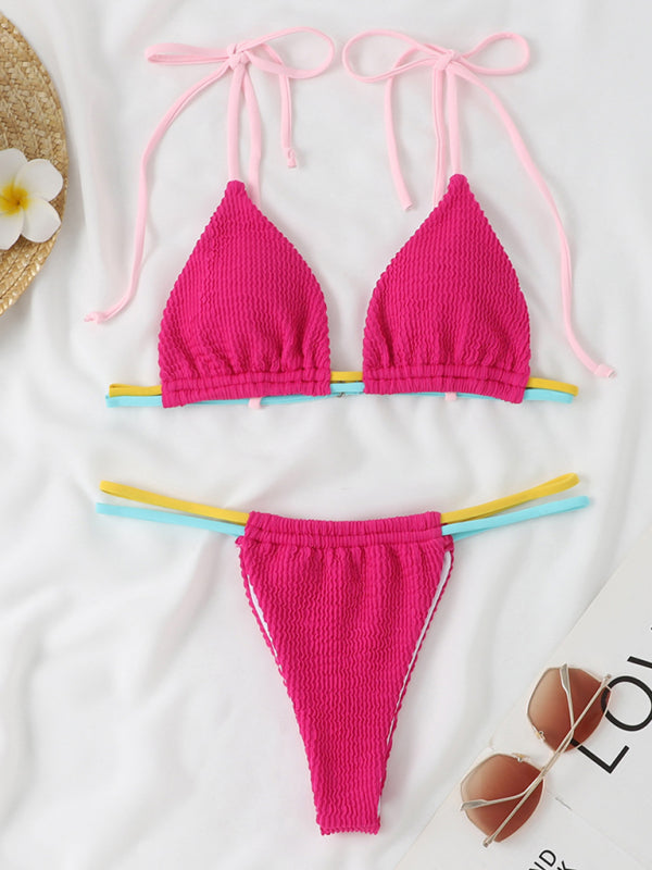 Colorful Multi-String Thong Bikini – Sexy Two-Piece Swimsuit