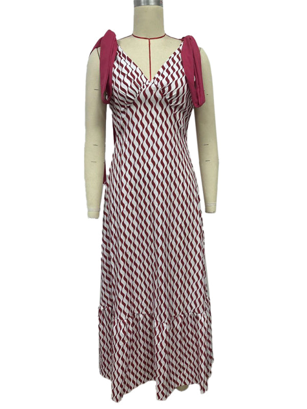 Floral V-Neck Sleeveless Maxi Dress