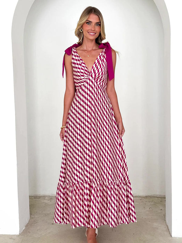 Floral V-Neck Sleeveless Maxi Dress