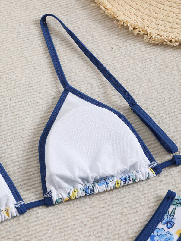 Floral High-Waisted Bikini – Stretch Knit, Adjustable Fit, Summer-Ready