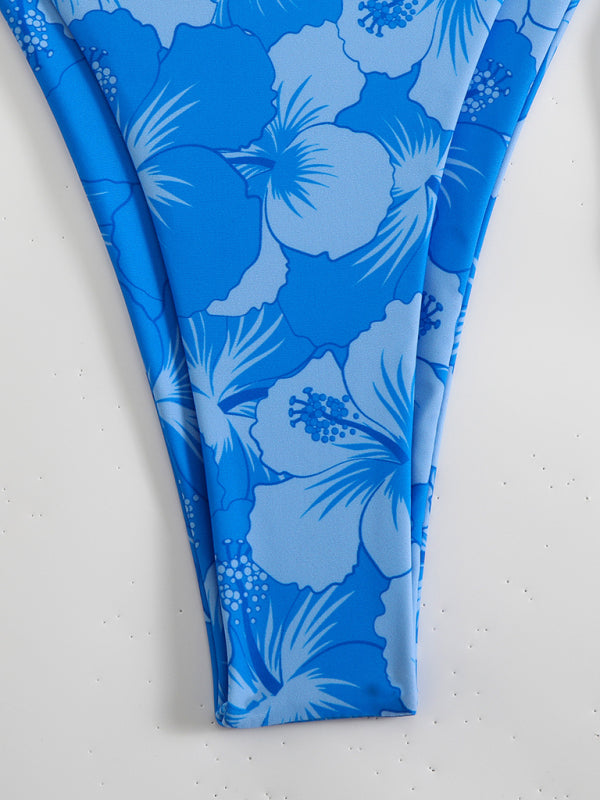 Floral Halterneck Bikini Set – High Elasticity & Sexy Fit