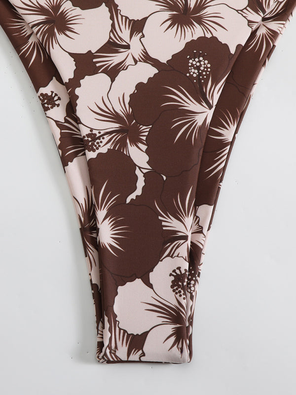 Floral Halterneck Bikini Set – High Elasticity & Sexy Fit