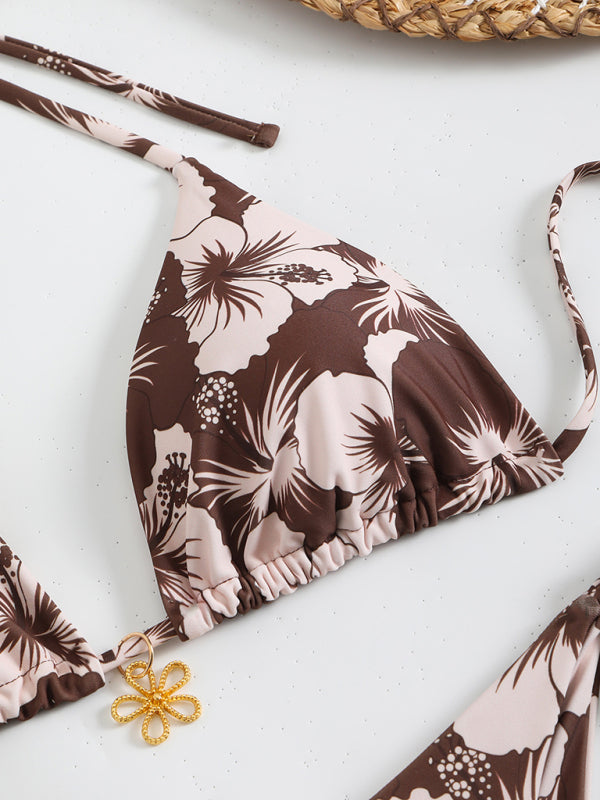 Floral Halterneck Bikini Set – High Elasticity & Sexy Fit