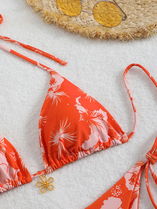 Floral Halterneck Bikini Set – High Elasticity & Sexy Fit