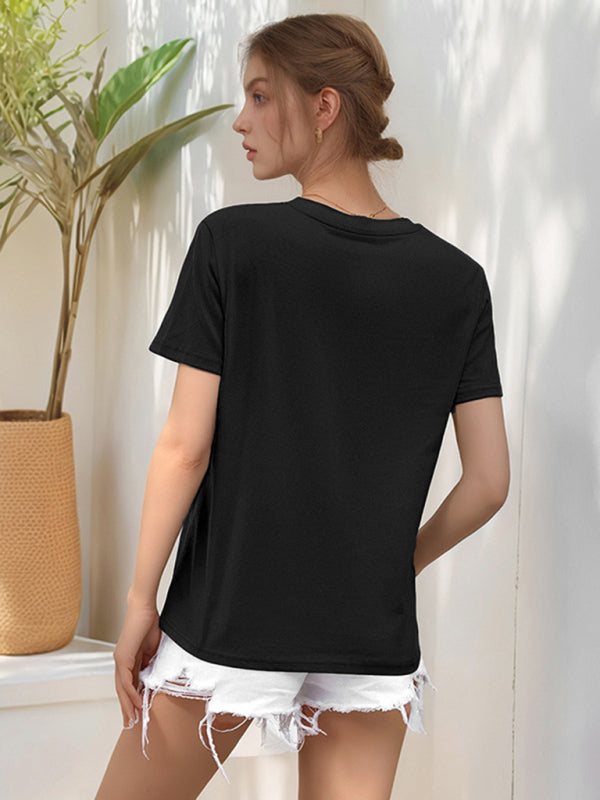 Cute Dog Print Cotton T-Shirt – Loose Fit