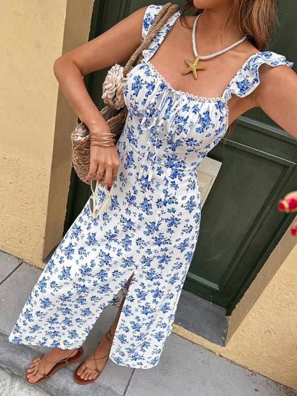 New style holiday travel floral dress