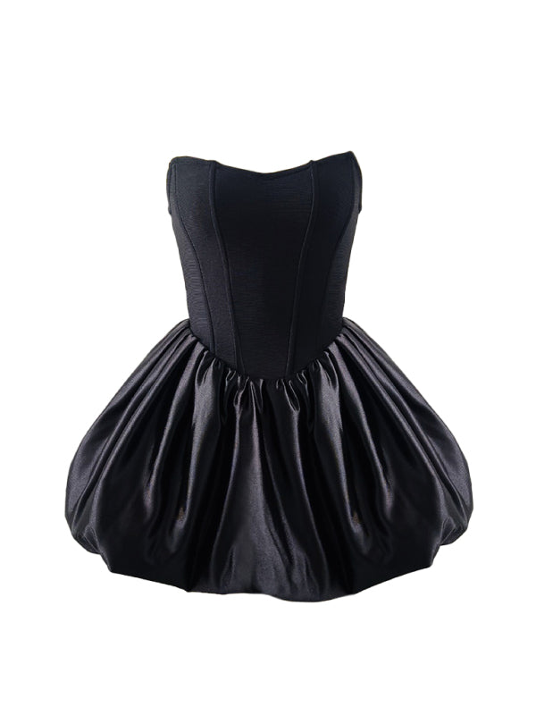 Women's Fishbone Tutu Tutu Birthday Dress Party White Fluffy Pumpkin Dress