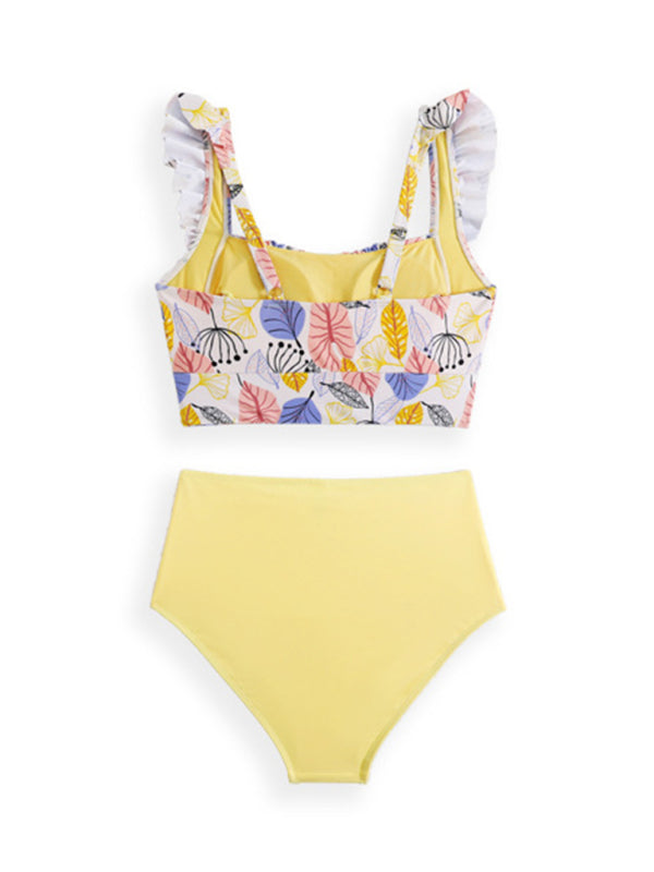Ruffled Three-Piece Bikini Set – High Elasticity & Self-Design Style
