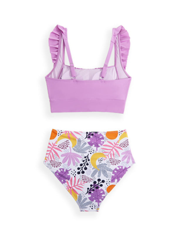Ruffled Three-Piece Bikini Set – High Elasticity & Self-Design Style