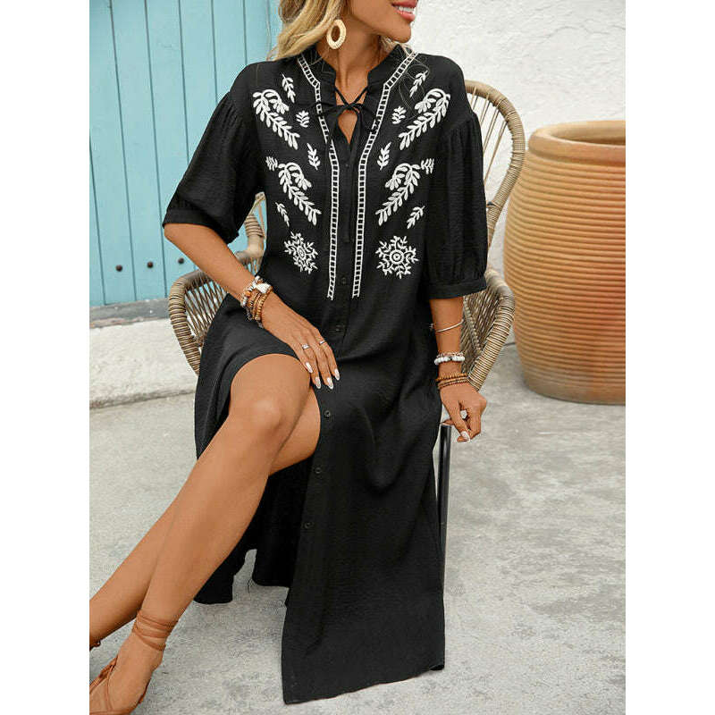 black-embroidered-rayon-midi-dress-–-loose-fit-with-five-point-sleevessmiling-maria---everything-for-women-34645608