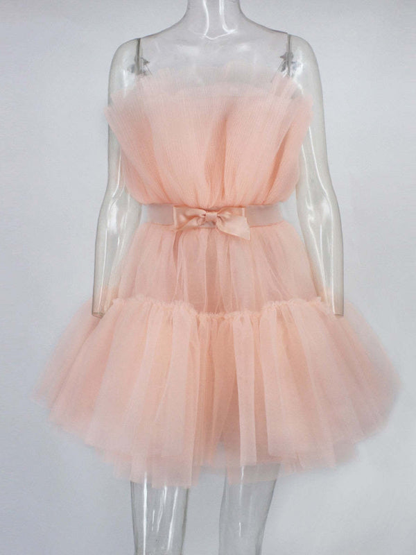 Romantic Tulle Bow Dress