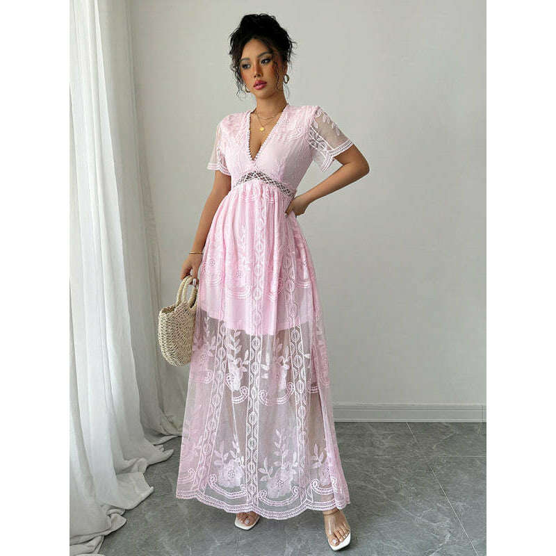 pink-lace-hollow-midi-dress-–-short-sleeves-daily-chic-stylesmiling-maria---everything-for-women-34645138