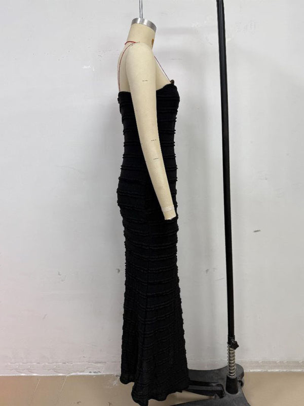 Black Strapless Bodycon Dress – Slim Fit