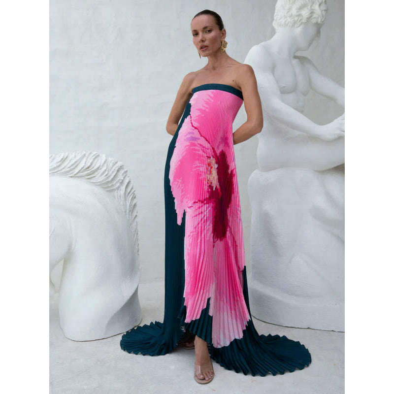 pleated-printed-bandeau-swing-dress-–-flowy-vacation-maxi-in-spearmint-or-blacksmiling-maria---everything-for-women-34665783