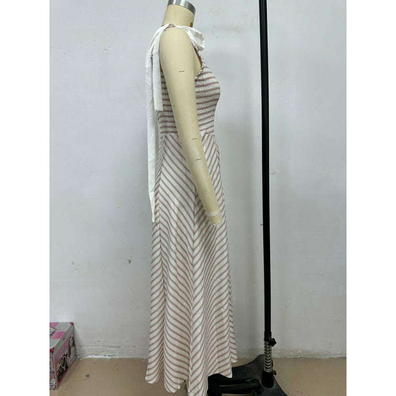 misty-grey-striped-backless-lace-up-v-neck-vacation-dress-–-low-cut-flowysmiling-maria---everything-for-women-34665693