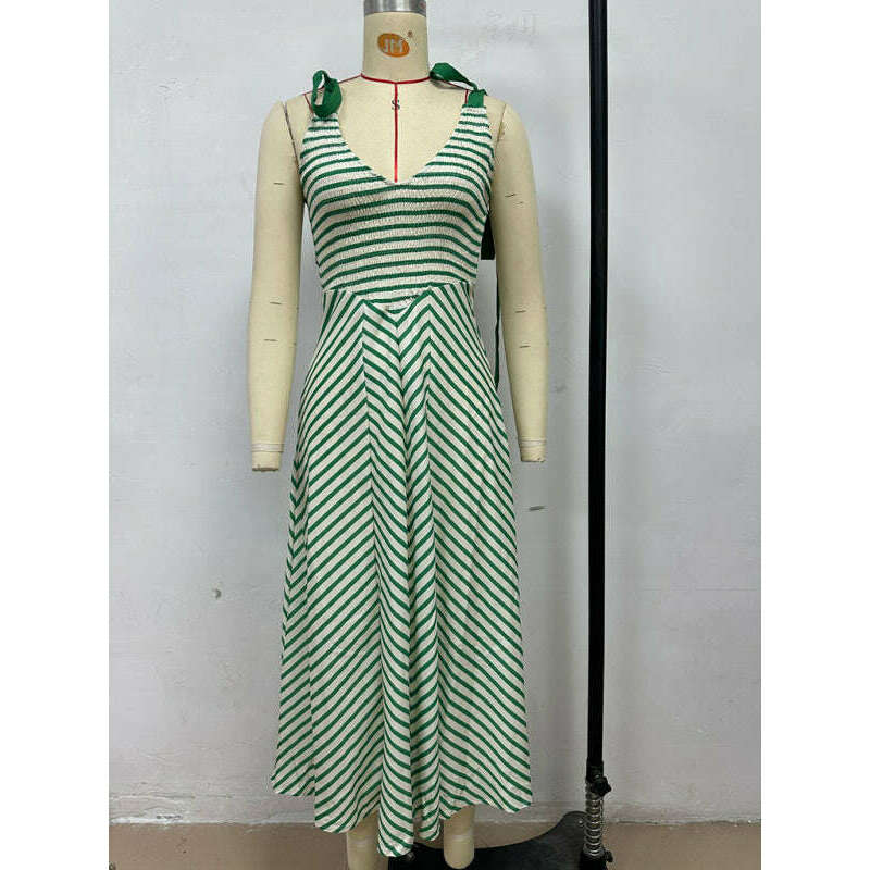 light-green-striped-backless-lace-up-vacation-dress-–-v-neck-low-cut-stylesmiling-maria---everything-for-women-34665709