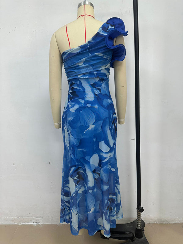 Slim Fit 3D Floral Sleeveless Bodycon Dress – Spring Summer Resort Style