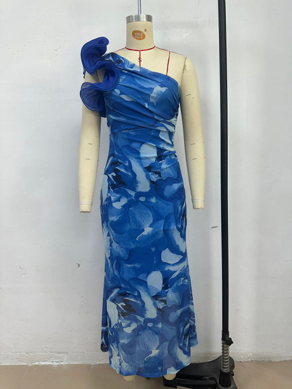 Slim Fit 3D Floral Sleeveless Bodycon Dress – Spring Summer Resort Style