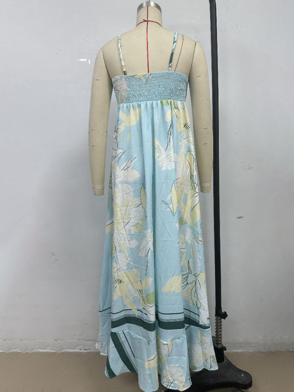 Striped Flared Suspender Dress – Summer Casual