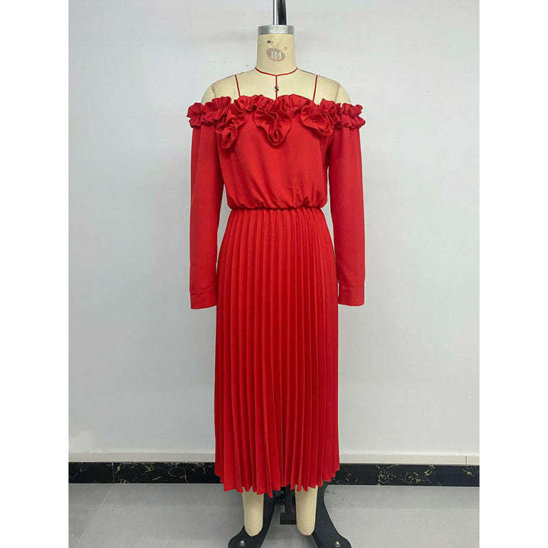 elegant-one-shoulder-long-sleeve-dress-–-solid-red-sweet-style-for-partyessmiling-maria---everything-for-women-34644700