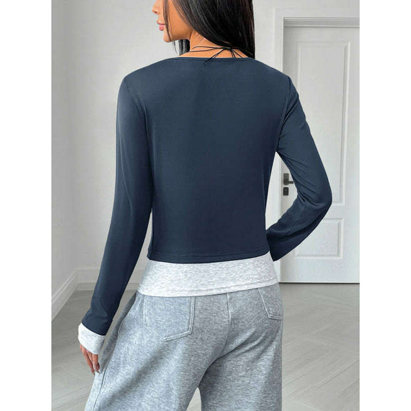 slim-fit-colorblock-round-neck-long-sleeve-topsmiling-maria---everything-for-women-34701624